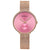 MASTOP Women's Silver Stainless Steel Woven Mesh Strap Wrist Watch Simple Design Analog Display Quartz Watch