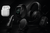 Aesthetic electronics banner with black shiny background